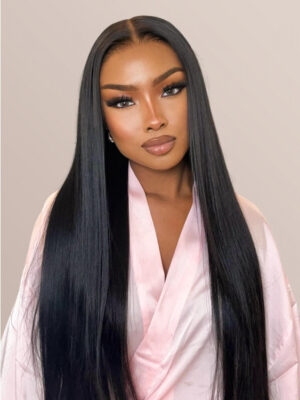 Double Drawn Wig 250% Density Straight 13x6 HD Lace Frontal Wig Brazilian Hair