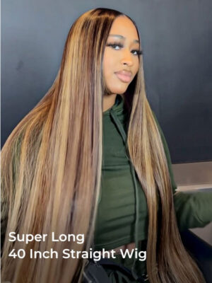 300% Density 13x6 HD Lace Front 4/27 Highlight Straight Wigs